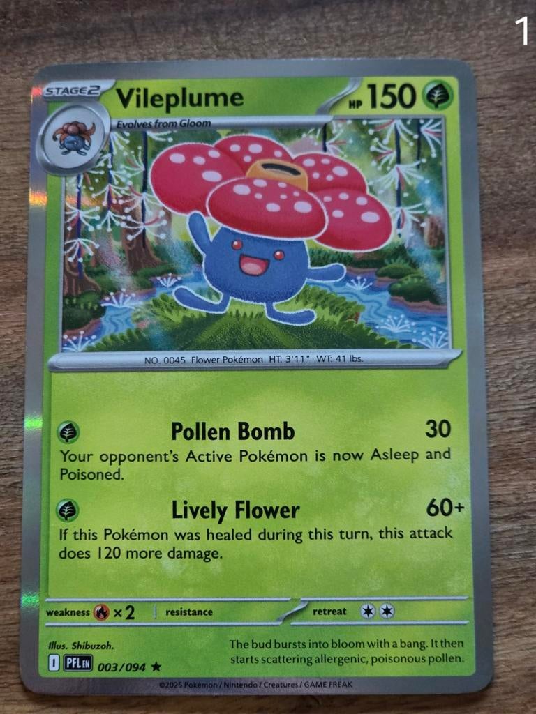 Pokémon Vileplume 003/094 - Holo - PFL, Ophalen of Verzenden, Nieuw, Losse kaart, Foil