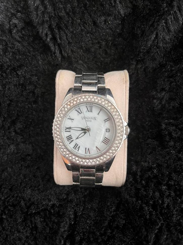 Vendoux horloge, Sieraden, Tassen en Uiterlijk, Horloges | Dames, Zo goed als nieuw, Polshorloge, Overige merken, Staal, Staal