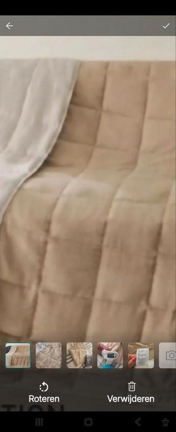 Nieuwe Verzwaringsdeken 6kg - 135x200cm Taupe beschikbaar voor biedingen