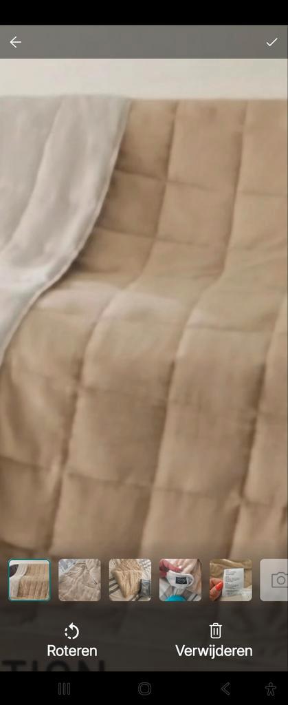 Nieuwe Verzwaringsdeken 6kg - 135x200cm Taupe, Huis en Inrichting, Slaapkamer | Beddengoed, Nieuw, Deken of Dekbed, Eenpersoons