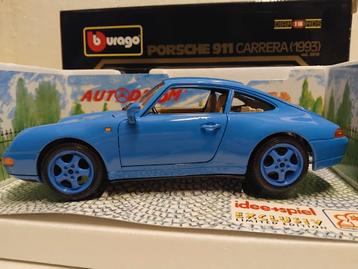 Porsche 911 Carrera blue wheels Idee+Spiel Bburago 1:18 KRD beschikbaar voor biedingen