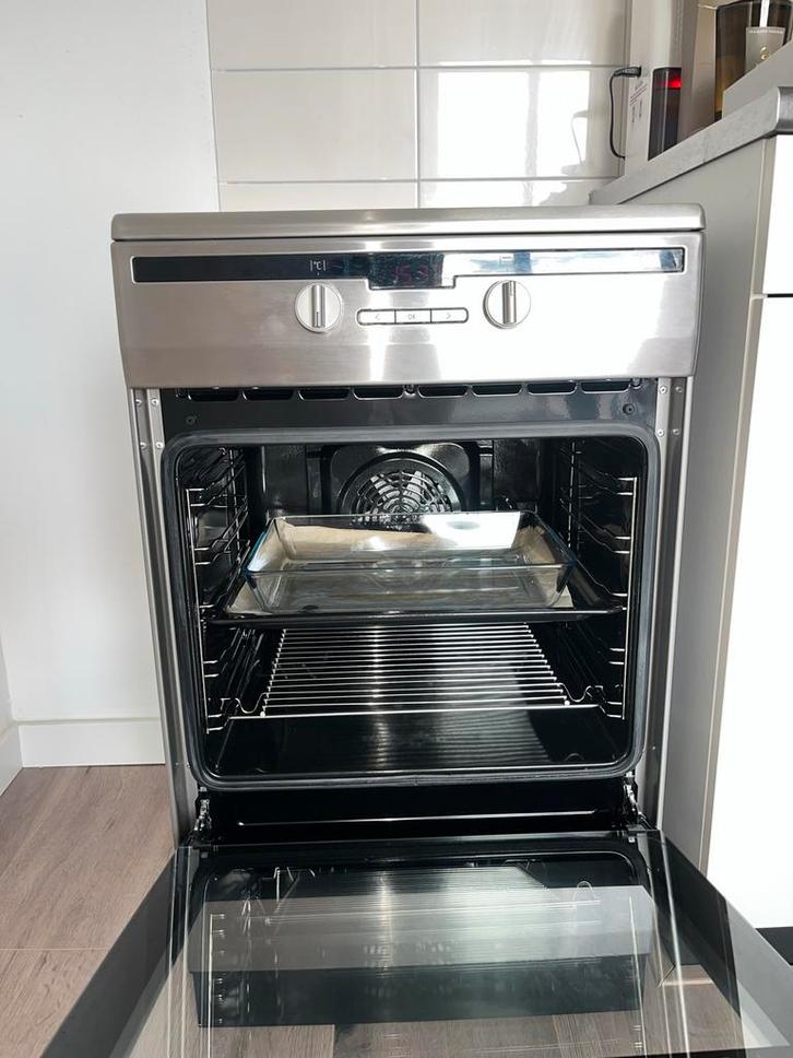 Inventum VFI5042RVS Inductie Fornuis - Zo goed als nieuw!, Witgoed en Apparatuur, Ovens, Zo goed als nieuw, Vrijstaand, Oven met grill