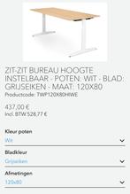 Gispen bureau 120 x 80 cm, Ophalen, In hoogte verstelbaar, Zo goed als nieuw
