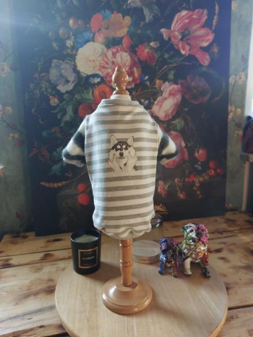 Bedrukte trui, gestreepte trui met hondenprint voor kleine h, Dieren en Toebehoren, Honden-accessoires, Nieuw, Ophalen of Verzenden