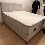 NIEUW Greige boxspring 160x200, Ophalen of Verzenden, Grijs, 200 cm, 160 cm