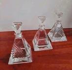 Set van 3 kristallen parfum flesjes, Antiek en Kunst, Antiek | Glas en Kristal, Ophalen of Verzenden