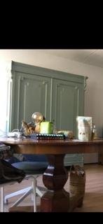 Hippe Brocante meidenkast compleet in saliegroen, Huis en Inrichting, Complete inboedels, Ophalen