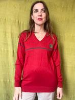 Vintage rode trui - pullover - jumper - V-hals, Maat 38/40 (M), Ophalen of Verzenden, HGV, Vintage