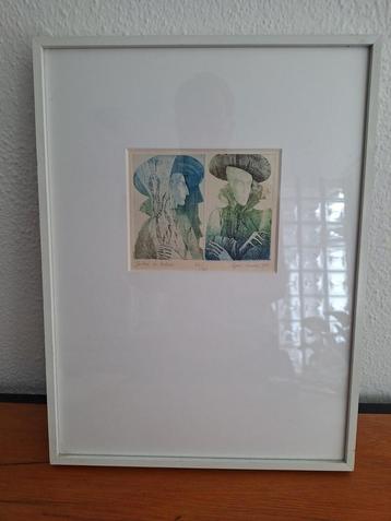 Justine és Melissa, Egresi, Zsuzsa, 62/100, kleurengravure beschikbaar voor biedingen
