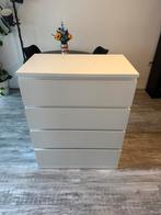 Ikea Malm ladekast wit met 4 lades, Ophalen, Gebruikt, 50 tot 100 cm, 3 of 4 laden