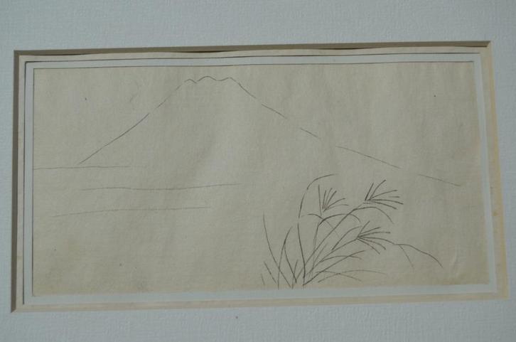 Schitterende oude Japanse tekeningen in passe-partout, Antiek en Kunst, Kunst | Niet-Westerse kunst, Ophalen of Verzenden