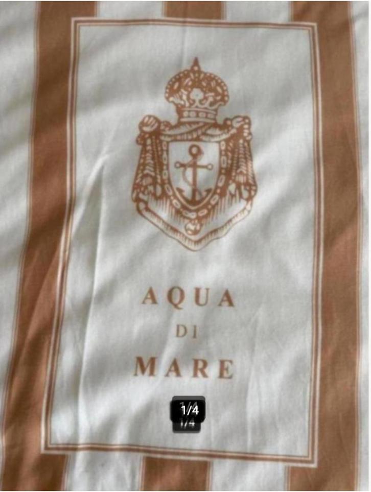 AQUA DI MARE DEKBEDOVERTREK, Huis en Inrichting, Slaapkamer | Beddengoed, Gebruikt, Dekbedovertrek, Tweepersoons, Beige, Ophalen of Verzenden