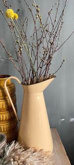 Gele emaille waterkan brocante, Ophalen