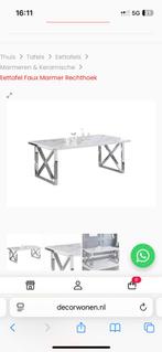 Nieuw in doos eettafel marmer, Ophalen, 75 m² of meer