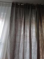 Grijze linnen gordijnen set van 2 145 x 300h, Huis en Inrichting, Ophalen of Verzenden, Nieuw, 100 tot 150 cm, 200 cm of meer