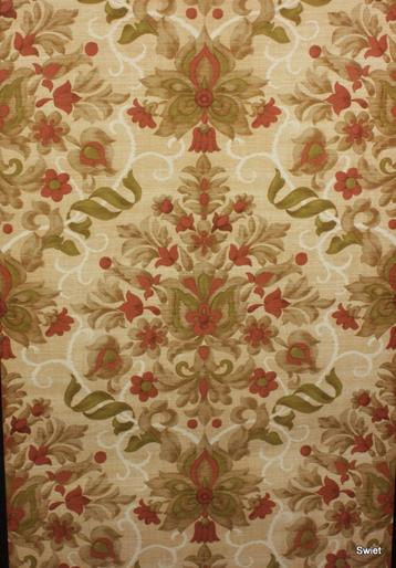 8837 Vintage retro oud barok bloemetjes behang behangpapier beschikbaar voor biedingen