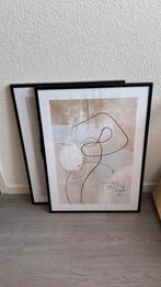 Twee fotolijsten/schilderijen 72x52 cm, Ophalen, 50 tot 75 cm, Zo goed als nieuw, 50 tot 75 cm