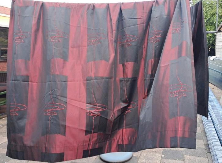 Gordijnen (4 stuks), Huis en Inrichting, Stoffering | Gordijnen en Lamellen, Zo goed als nieuw, 200 cm of meer, 50 tot 100 cm