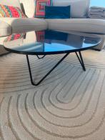 Marmeren Salontafel Ei-vormig, Huis en Inrichting, Tafels | Salontafels, Ophalen, Gebruikt, 50 tot 100 cm, Metaal
