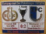 pin NAC Breda - FC Magdeburg De Kuip 1973/1974 Europacup II, Ophalen of Verzenden, Zo goed als nieuw, Sport, Speldje of Pin