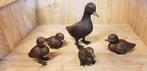 5 bronzen eendjes / bronzen beeld / nieuw / eend / kuiken, Dierenbeeld, Nieuw, Info@huisentuindecoratiemarie.nl, Huis en tuin decoratie marie