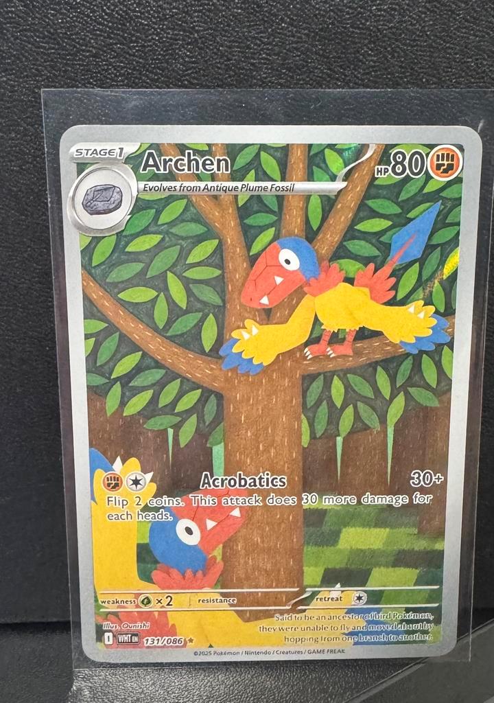 Archen White Flame 131/086 – Sleeve + Toploader, Hobby en Vrije tijd, Verzamelkaartspellen | Pokémon, Zo goed als nieuw, Ophalen of Verzenden