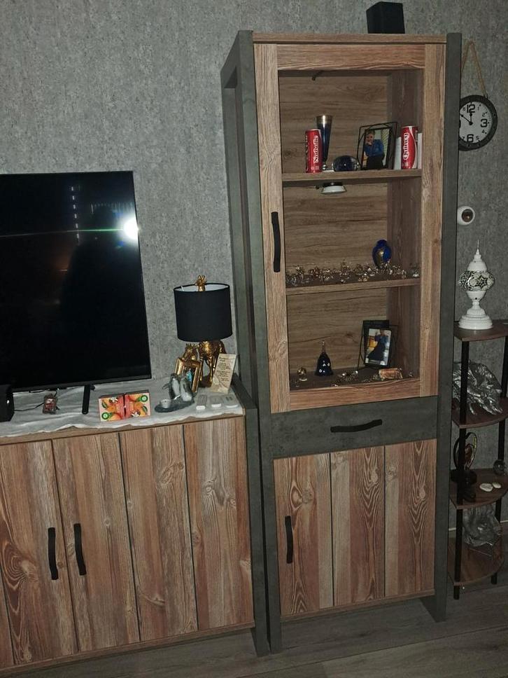 Moderne Houten Woonkamer Inrichting, Huis en Inrichting, Kasten | Vitrinekasten, Minder dan 100 cm, 25 tot 50 cm, Ophalen