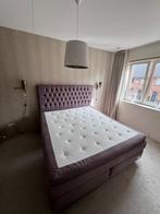 Luxe Tweepersoons Bed met Gestoffeerd Hoofdbord, Overige kleuren, Tweepersoons, Ophalen of Verzenden, Zo goed als nieuw