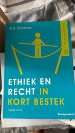 Edward Schotman - Ethiek en recht in kort bestek, Nieuw, Ophalen of Verzenden, Edward Schotman