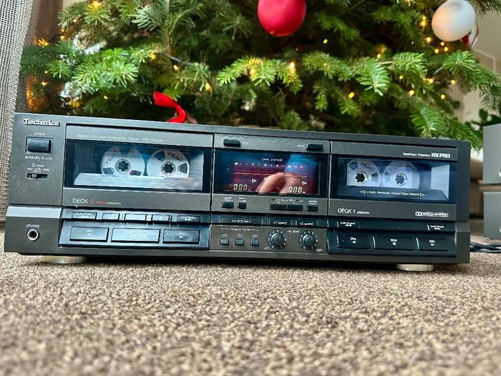 Technics dubbel cassettedeck voor onder de kerstboom., Audio, Tv en Foto, Cassettedecks, Dubbel, Overige merken, Auto-reverse