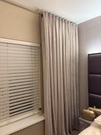 Gordijnen met roede, Ophalen of Verzenden, Zo goed als nieuw, Beige, 200 cm of meer