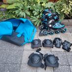 Nijdam Skeelers set met bescherming en tas, Sport en Fitness, Ophalen of Verzenden, Verstelbaar, Gebruikt, Dames