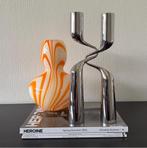 Vintage kandelaars Mikaela Dörfel MENU Denemarken chroom, Ophalen of Verzenden