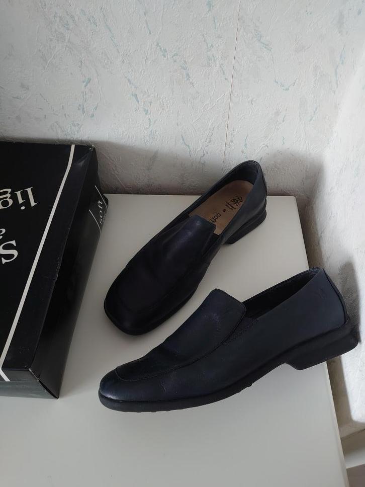 dames loafer instapper Soft & Light maat 39, Kleding | Dames, Schoenen, Zo goed als nieuw, Instappers, Blauw, Ophalen of Verzenden