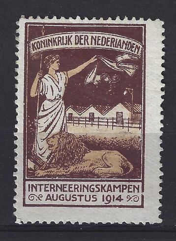 Interneringszegel 2 ongebruikt 1916 ; NU veel ROLTANDING beschikbaar voor biedingen