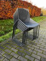 6X Donar Nico Less Gerecycleerde stoel, Gebruikt, Ophalen of Verzenden, Vijf, Zes of meer stoelen, Zwart