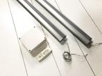 Somfy Auto Plisegordijn zilvergrijs, Ophalen of Verzenden, Gebruikt, 100 tot 150 cm, 100 tot 150 cm
