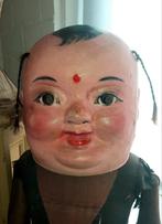 Vol vintage Papier-mache masker chinees m vlechten, Ophalen of Verzenden