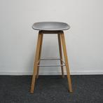 HAY About a Stool AAS32 Barkrukken | Grijs/ Eiken | 75 cm, Huis en Inrichting, Barkrukken, Gebruikt, -, -, 60 tot 90 cm