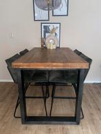 Goossens eettafel en stoelen, Huis en Inrichting, Ophalen, Gebruikt, Inclusief barstoelen
