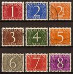 Nederland NVPH nr 460/8 gestempeld Cijfer 1946-57, Verzenden, Na 1940, Gestempeld