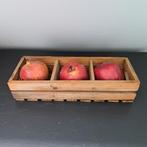 Houten kistje met kunst granaatappels., Landelijk- decoratie - stoer - fruit, Ophalen of Verzenden, Zo goed als nieuw