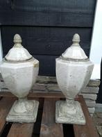 Beton/craquele potten/vazen met deksel, Antiek en Kunst, Ophalen