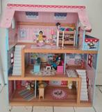 Groot poppenhuis incl meubels en poppetjes, Ophalen, Gebruikt, Poppenhuis