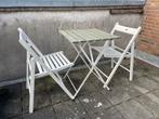 Balkon/Terras Set - Tafel en Stoelen, Tuin en Terras, Tuintafels, Ophalen, Gebruikt, Vierkant, Hout