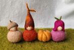 Seizoenstafel Vrije School Herfsttafel popje pompoen herfst, Verzenden, Nieuw, Figuurtje(s), Wolvilt