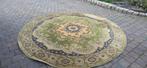 Prachtig groot vintage oud groen Perzisch tapijt rond 200cm!, Perzisch, Rond, 200 cm of meer, Ophalen of Verzenden