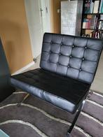 replica Barcelona stoel 2x zwart, Huis en Inrichting, Fauteuils, Ophalen, 75 tot 100 cm, Zo goed als nieuw, 75 tot 100 cm