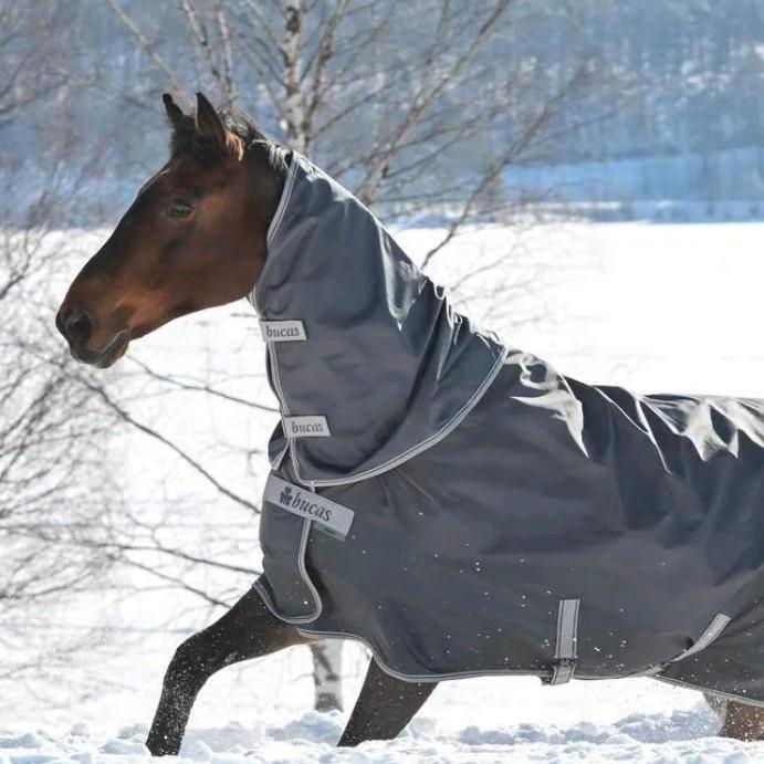 Nieuw Bucas Smartex Combi Neck , Iron Gate - 300gr _ M, Dieren en Toebehoren, Paarden en Pony's | Dekens en Dekjes, Nieuw, Deken