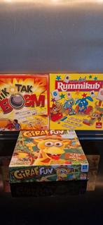 Te koop: tik tak boem, rummicun junior en Giraf fun., Hobby en Vrije tijd, Gezelschapsspellen | Bordspellen, Vijf spelers of meer
